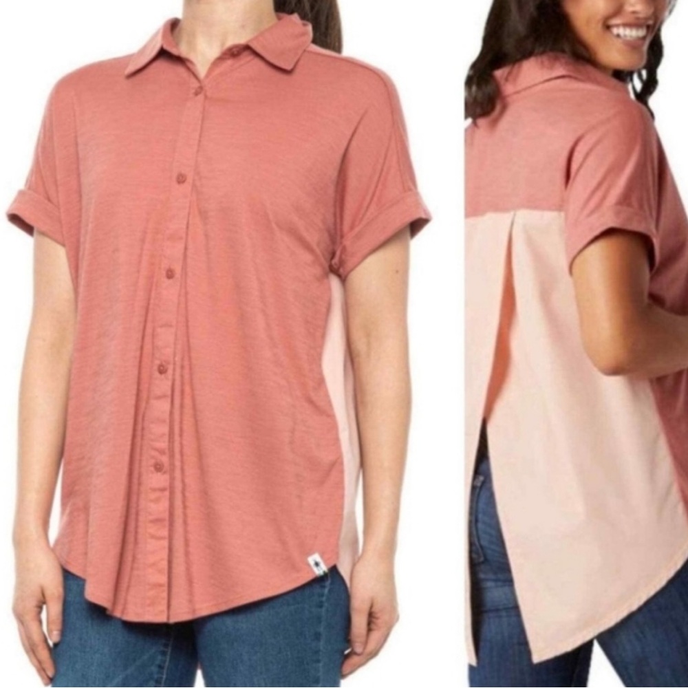 Merino Smartwool Shirt Button-Up Shirt | large